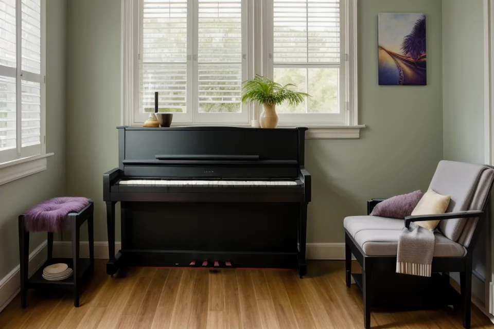 Teclas limpias de un piano Casio CDP-S110 con luz natural suave