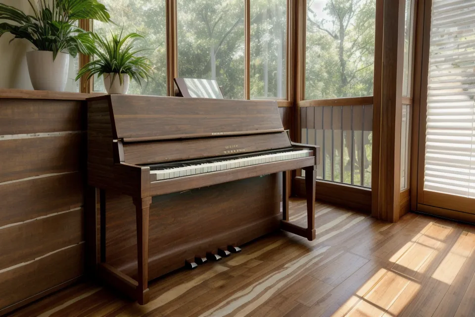 Manos tocando las teclas de marfil sintético de un piano digital
