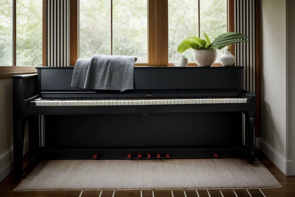 Primer plano de manos tocando una escala de Do mayor en un piano digital
